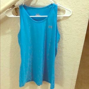 Small baby blue Underarmour Heat gear top